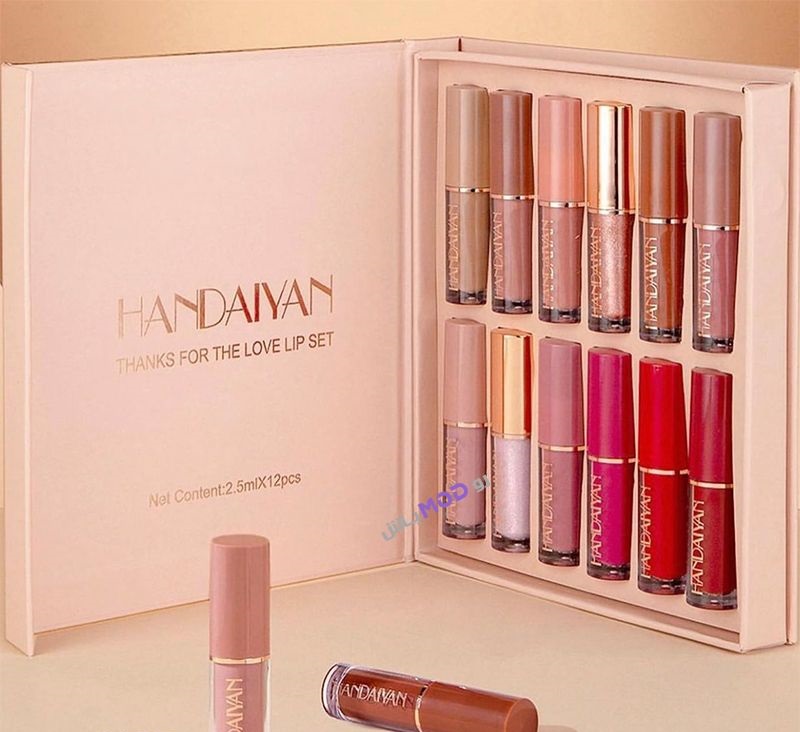 پک رژ لب مایع هندیان(پک 12 عددی)