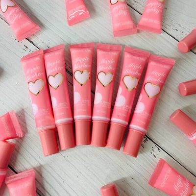 رژ گونه و بالم لب حرارتی صورتی پاستیلی