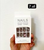 ناخن مصنوعی نوک پهن همراه با چسب دوطرفه