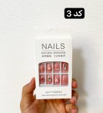 ناخن مصنوعی نوک پهن همراه با چسب دوطرفه