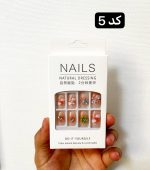 ناخن مصنوعی نوک پهن همراه با چسب دوطرفه