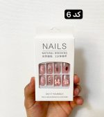 ناخن مصنوعی نوک پهن همراه با چسب دوطرفه