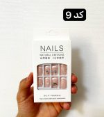 ناخن مصنوعی نوک پهن همراه با چسب دوطرفه