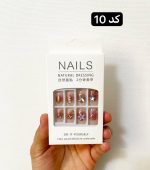 ناخن مصنوعی نوک پهن همراه با چسب دوطرفه
