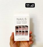 ناخن مصنوعی نوک پهن همراه با چسب دوطرفه