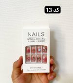 ناخن مصنوعی نوک پهن همراه با چسب دوطرفه