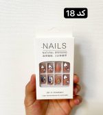 ناخن مصنوعی نوک پهن همراه با چسب دوطرفه