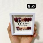ناخن مصنوعی کوتاه و نوک پهن قابدار همراه با چسب دوطرفه