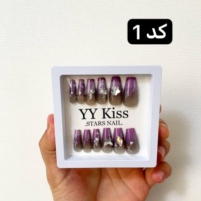 ناخن مصنوعی بلند قابدار به همراه چسب دوطرفه