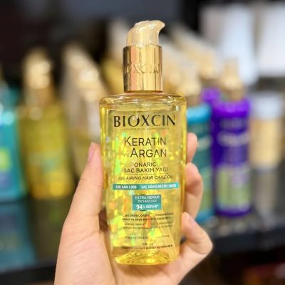 روغن مراقبتی مو ترمیم کننده و ضد ریزش آرگان و کراتین بیوکسین