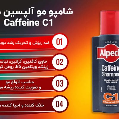 شامپو تقویت کننده و ضدریزش کافئین آلپسین Alpecin C1