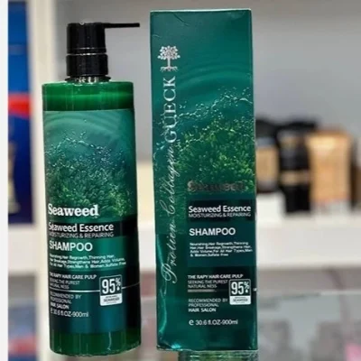 شامپو مو جلبک دریایی بدون سولفات و ترمیم کننده و ضد ریزش سیوید گویک حجم 1000 میل Seaweed
